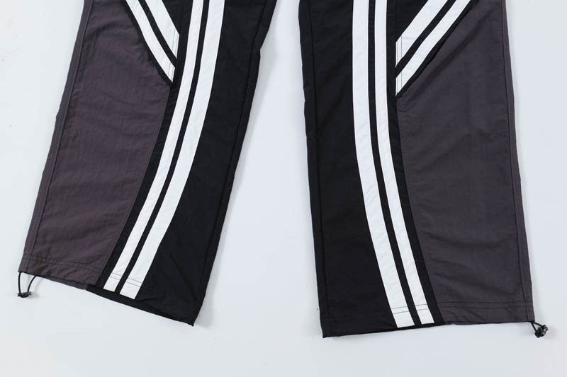 Men's Clothing Stitching Color Striped Casual Pants Men's and Women's Fashionable Brand Street Fashion Loose Design Sense Straight Pants_voghion.com