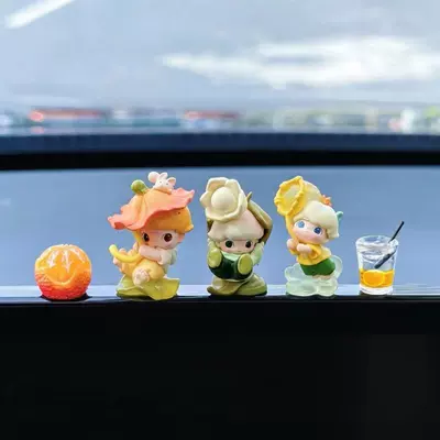 Bubble Mart Dimoo Car Dashboard Ornaments, Cute and Healing Decorations for Car Interiors (Car ornaments) - standard-dimo-no-6-no-9-no-10-will-give-you-orange-d