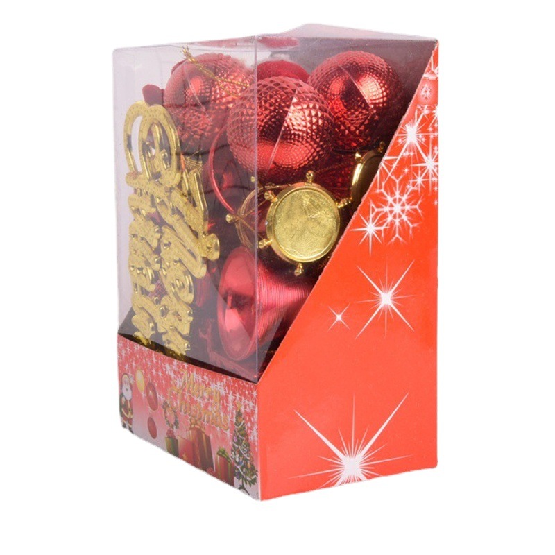 Adornos para árbol de Navidad, 32 piezas, colgantes navideños multicolor azul lago, colgantes navideños, decoraciones navideñas