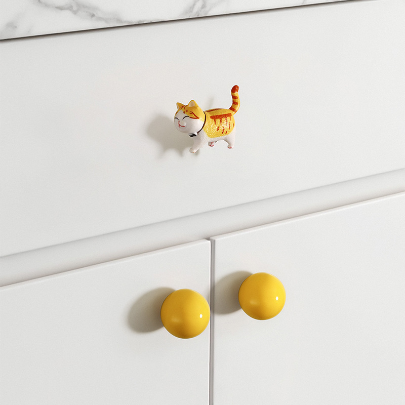 漫画猫のワードローブドアハンドル北欧子供部屋かわいい引き出しキャビネット家具小さなハンドルハードウェアアクセサリー|undefined