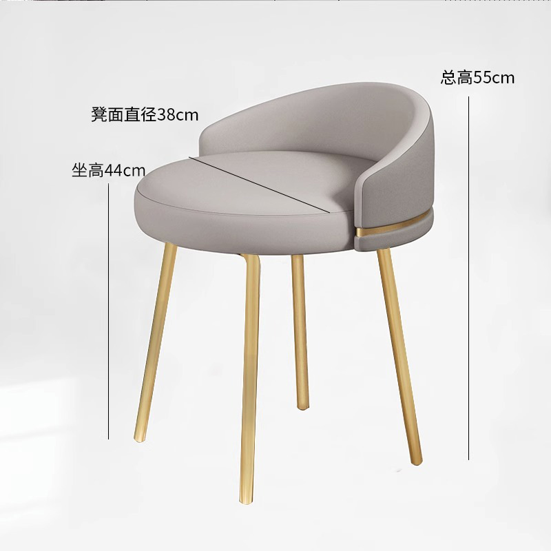 그레이 표면/그레이 가죽 쿠션 조인트(골드 다리)