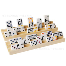 木质多米诺骨牌架可折叠的一套两个多层木质工艺品礼品置物架