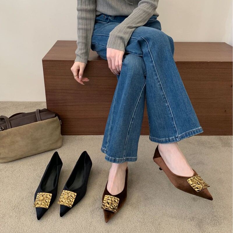 High-end, niche, stiletto-heeled, French-style pointed-toe pumps for women, perfect for autumn 2026, paired with dresses, and suitable for work High-end, niche, stiletto-heeled, French-style pointed-toe pumps for women, perfect for autumn 2026, paired with dresses, and suitable for work