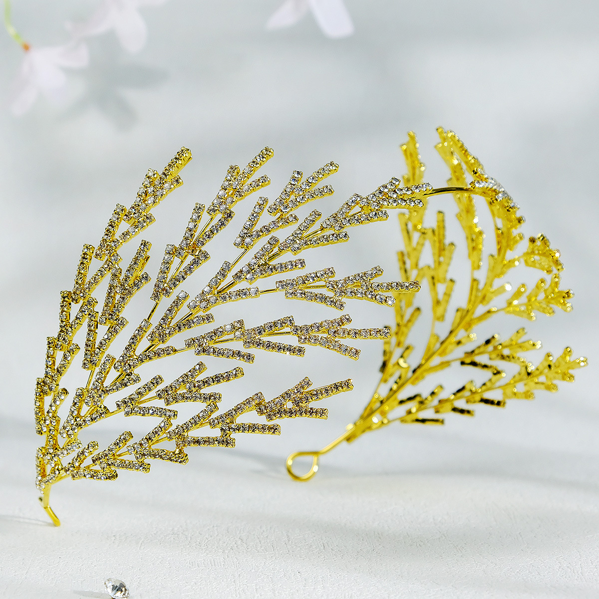 Retro Branches Alloy Inlay Rhinestones Hair Band 1 Piece display picture 3
