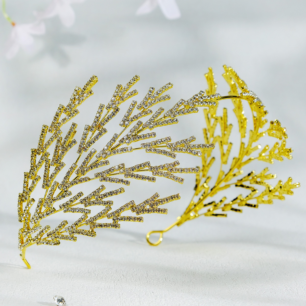 Retro Branches Alloy Inlay Rhinestones Hair Band 1 Piece