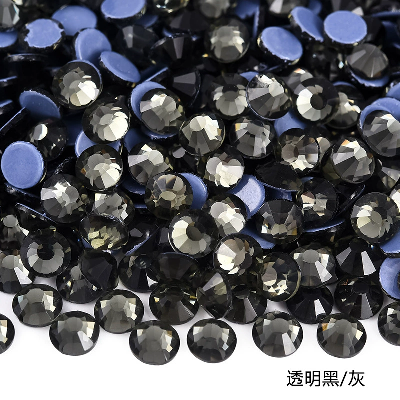 Hot‑fix rhinestones SS3–SS30, glass crystal round flat‑back, 1440 pcs per pack (hot‑melt)