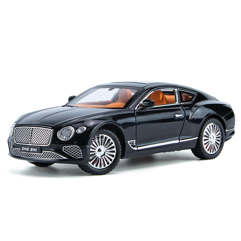 1:24 Bentley Europea Simulación de aleación modelo de coche de sonido y luz Tire hacia atrás coche de juguete chico boutique de coche adornos
