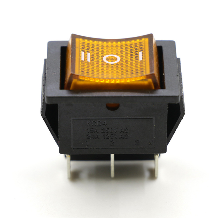 250V 15A开关KCD4 DPST摇臂船开关