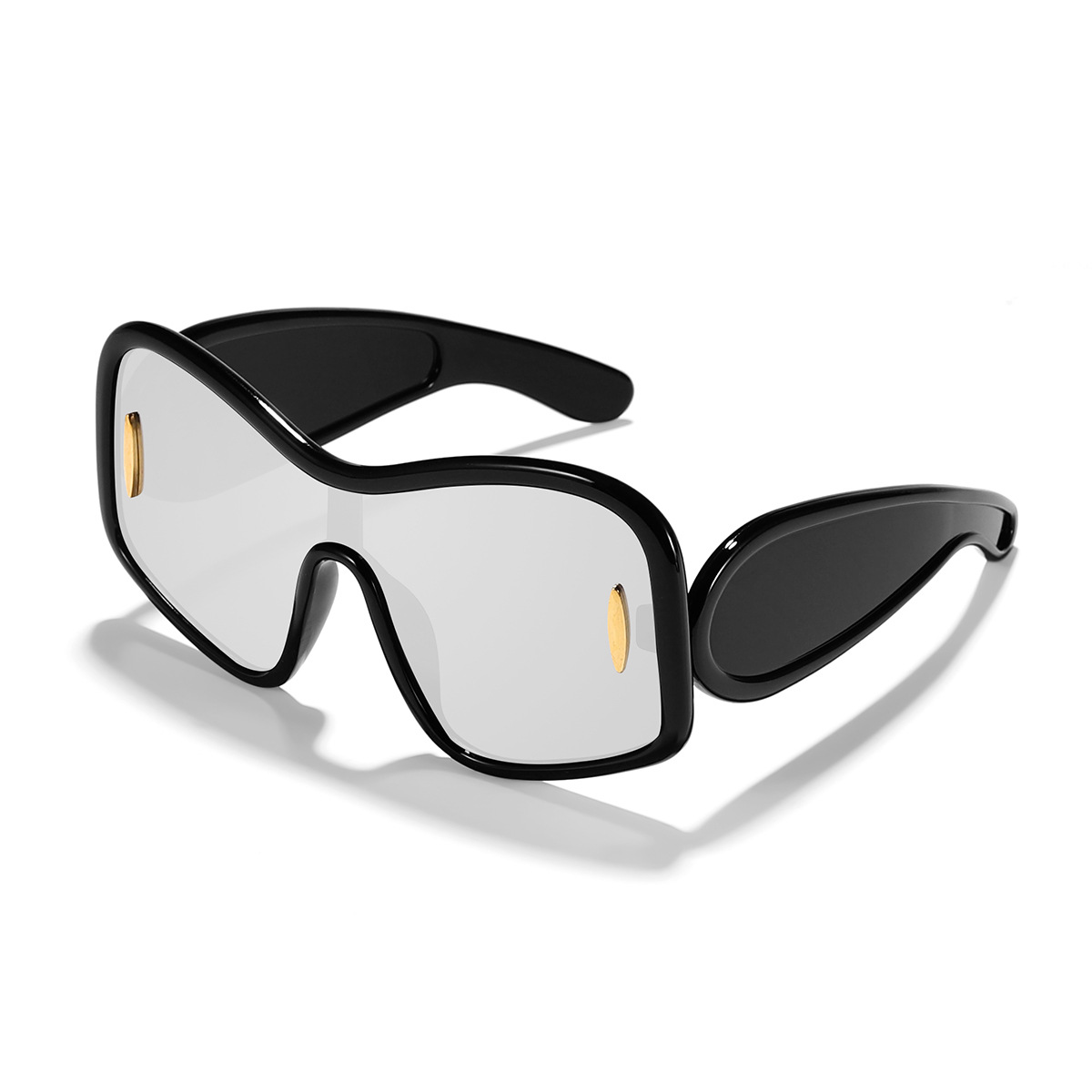 Nueva película todo en uno Y2K para niños, marco generoso, calle hip-hop, gafas de sol al aire libre, gafas de sol con sentido de la tecnología del futuro