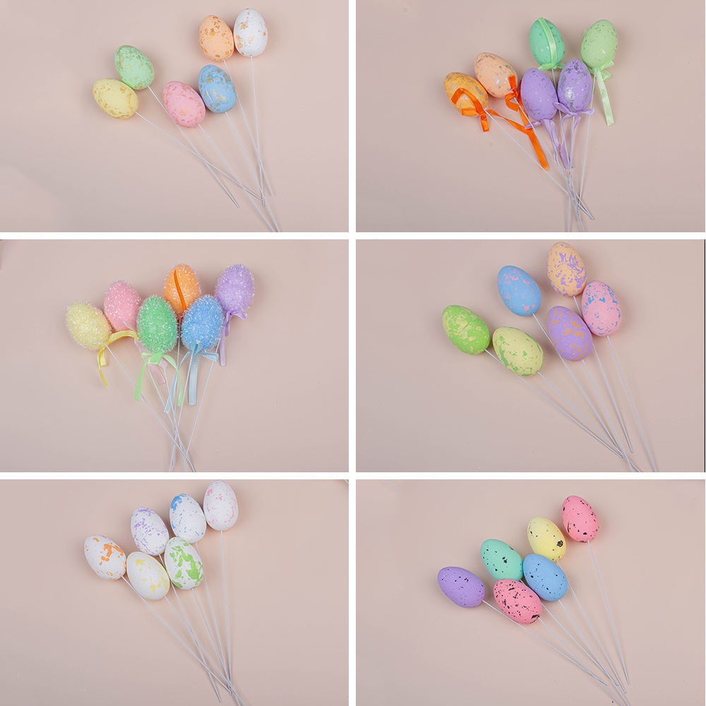 Huevos de Pascua personalizados DIY decorativos arreglos de flores hechos a mano creativos espuma huevos adornos de regalo