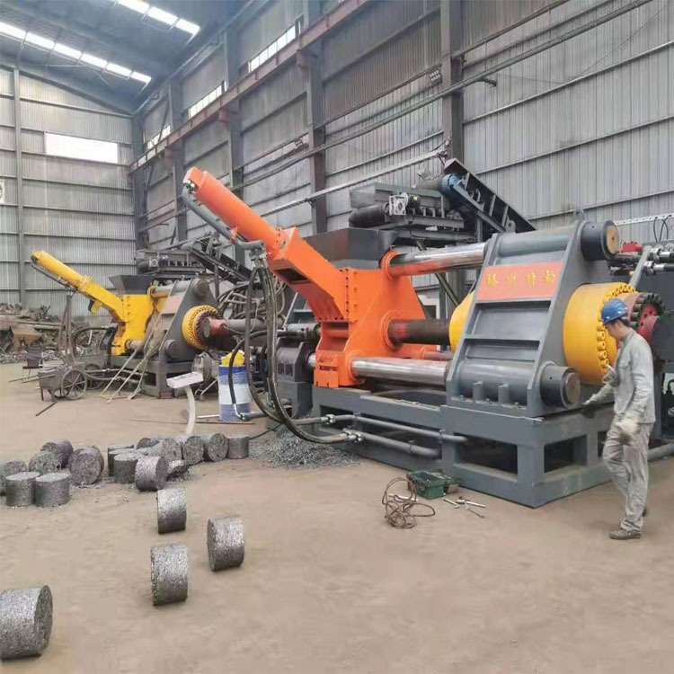 1250吨打饼机 铁屑压块机 金属破碎料压饼成型液压机 卧式打块机