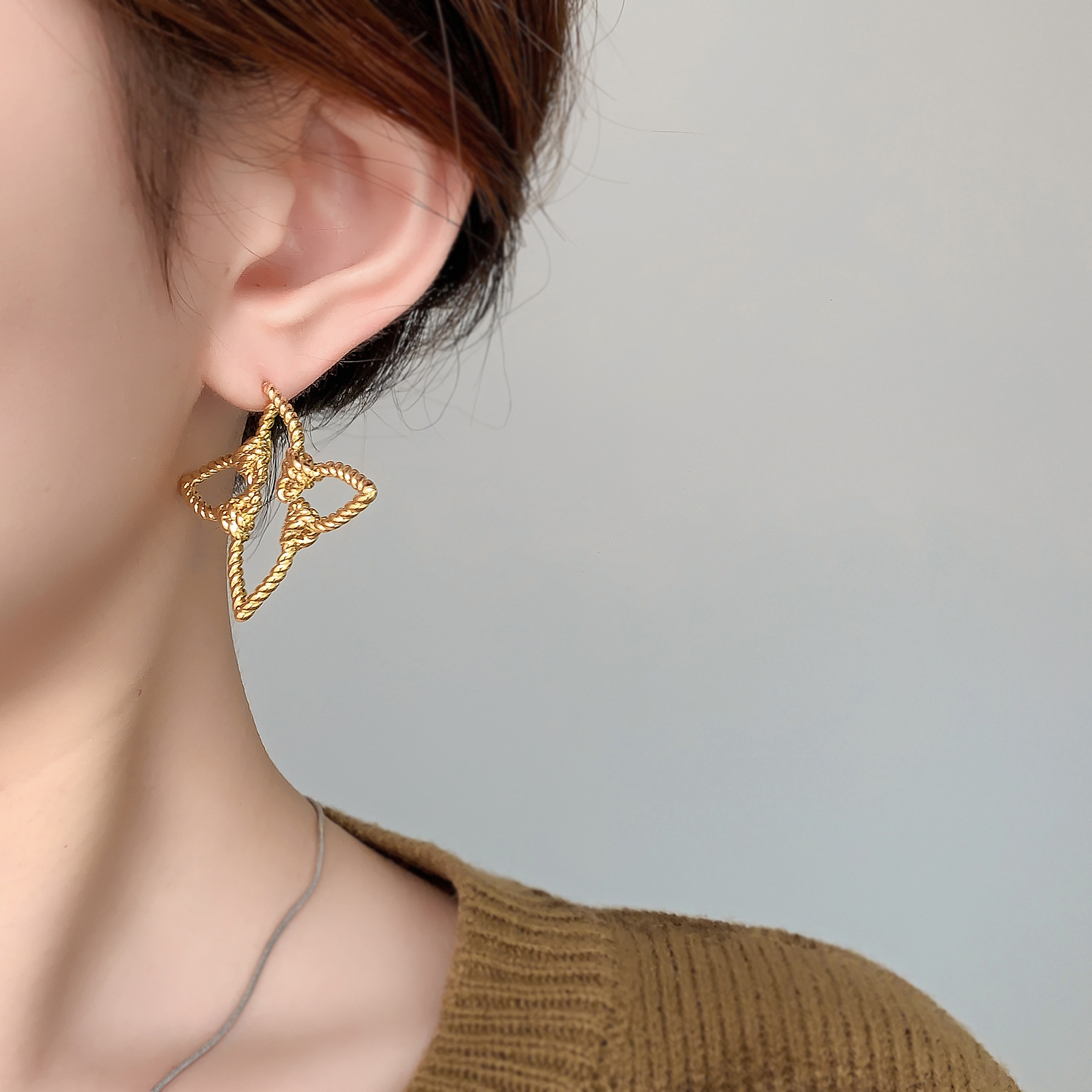 All Seasons Season 1 Pair Vacation Simple Style Star Plating Copper Earrings