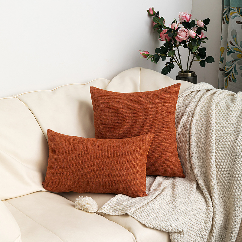 Nordic style modern simple solid color three-dimensional texture sofa cushion cover home decoration sofa cushion cover_voghion.com