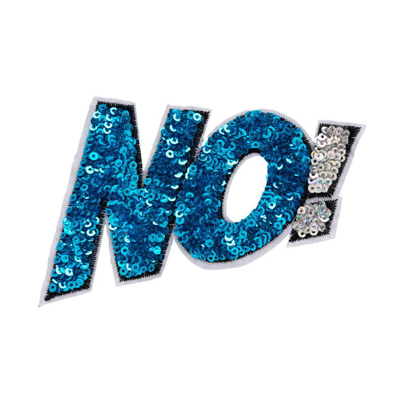 スパンコール WOW 爆発文字コンピュータ刺繍 YES NO 刺繍布ステッカー服トレンドバッジステッカー diy パッチ|undefined