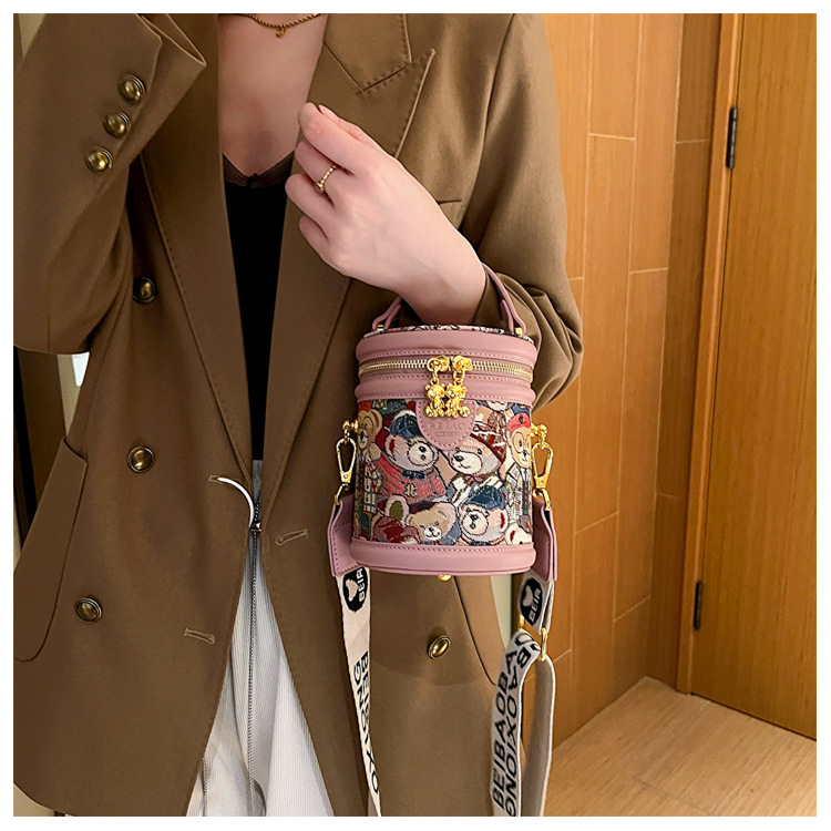 Women's Bag high end hand held bucket bag niche design shoulder crossbody_voghion.com