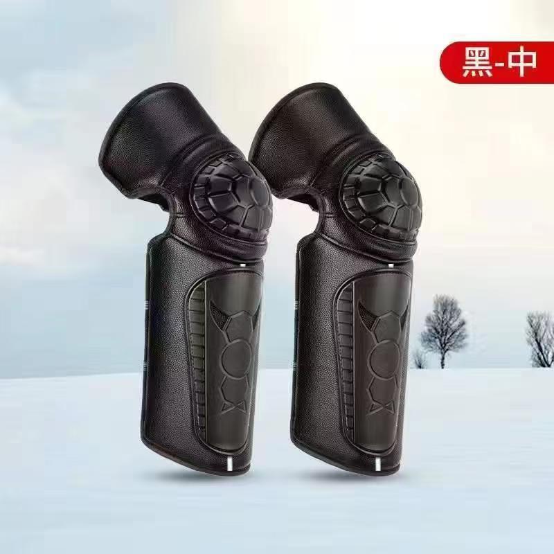 motocicleta eléctrica de invierno gruesa rodilla protector de viento frío para hombres y mujeres para montar calentamiento protector de pierna de cáscara dura