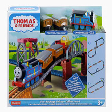 托马斯轨道大师之电动小火车三合一探险轨道套装儿童玩具HGX64
