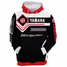 Yamaha Hoodie Men's Motorcycle 3D Printed Sweatshirt Zip-Up Hoodie Street Style High-Quality Fashion