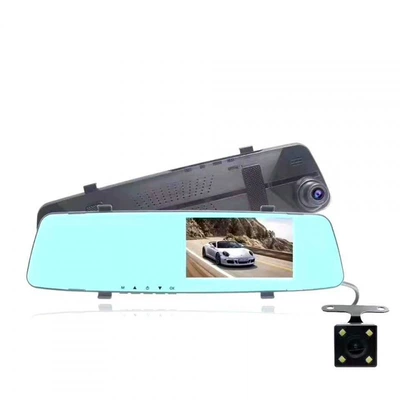 Ultra-thin Car Rearview Mirror Dash Driving recorder - 419inch-dual-recording-32g-memory-card