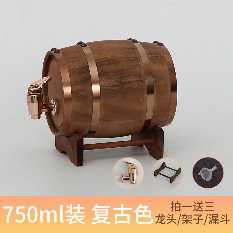 橡木桶酒桶xo红酒酿葡萄酒白酒密封泡酒柜装饰品摆件|undefined