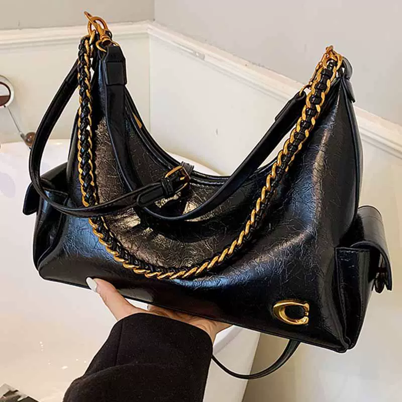 女包包大容量简约时尚链条单肩腋下包2025新款复古百搭斜挎通勤包