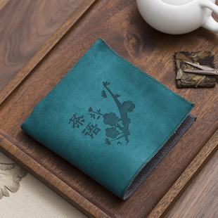 High-grade Easy Absorbent Good Tea Towel Tea Cloth Simple Elegant Zen Velvet Thickened Tea Table Towel Tablecloth Dual-use Tea Art Performance