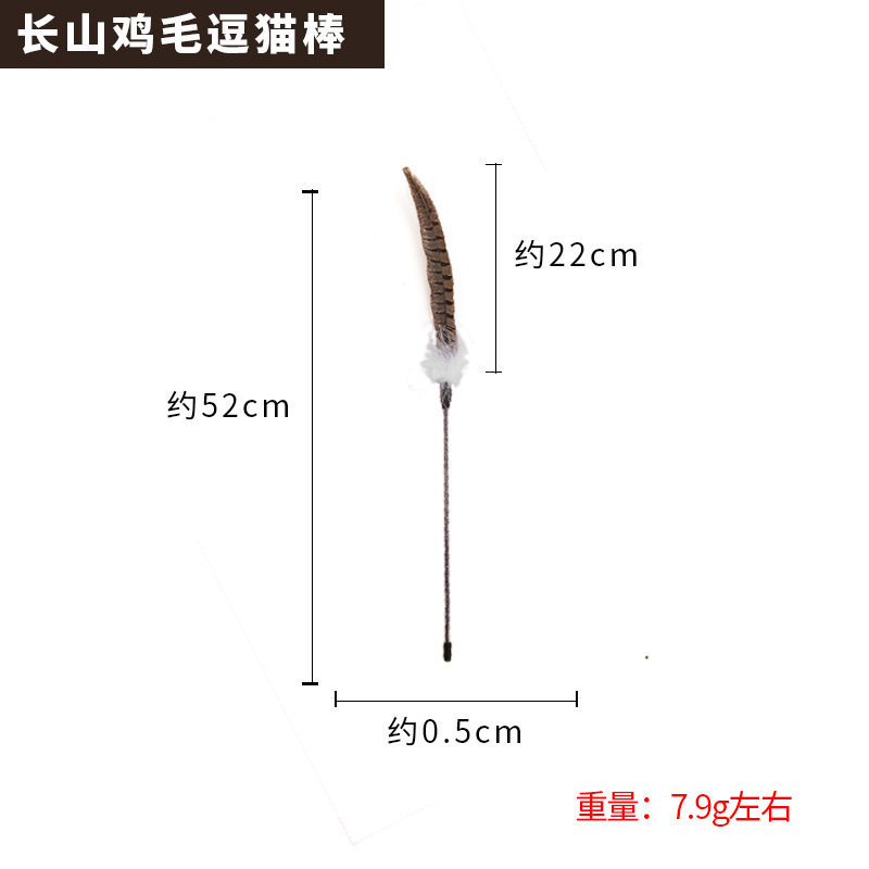 장산닭 깃털 고양이 놀리는 막대기