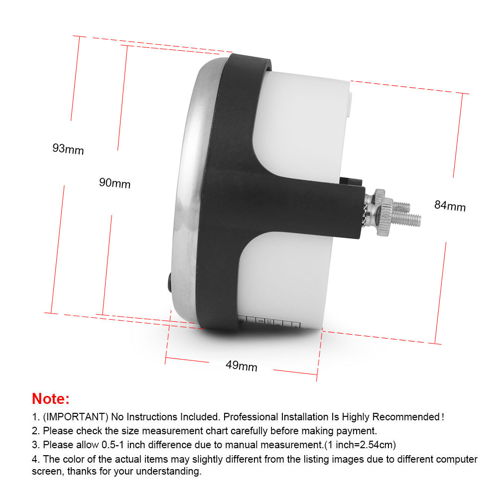 Car Modification 85mm Tachometer Gas Tachometer Gasoline Engine Car Boat 12/24V 8000Rpm