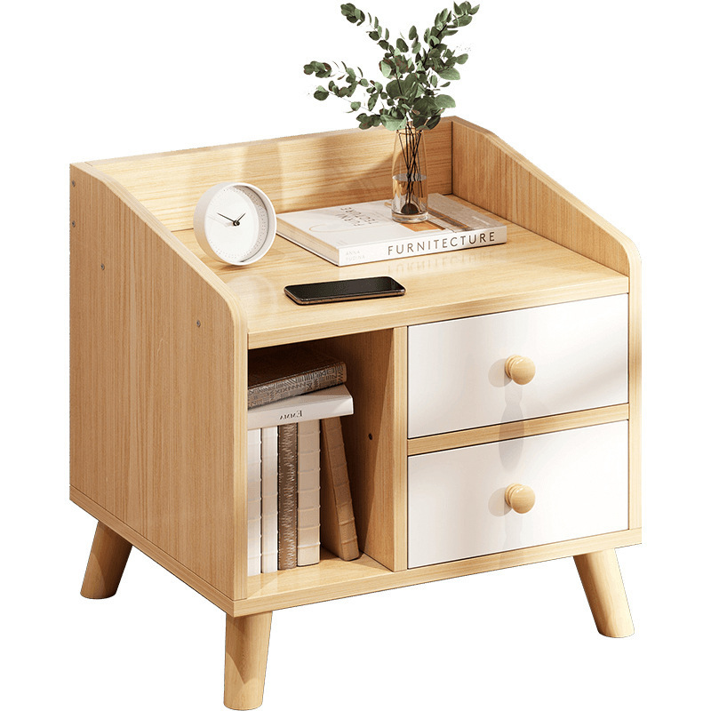 Mesa de cabezal de cama simple moderna estante de dormitorio simple gabinete de almacenamiento al final de la cama pequeño gabinete de cabezal de cama para alquiler