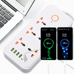 A07 cross-border British standard socket with USB strip and cable multi-hole American standard plug strip with switch patch panel wiring board