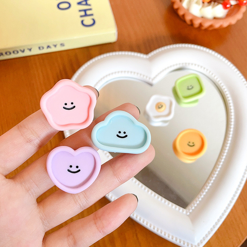 Nueva cara sonriente geométrica nube placa resina DIY accesorios crema pegamento accesorios para el cabello teléfono móvil Shell materiales hechos a mano al por mayor
