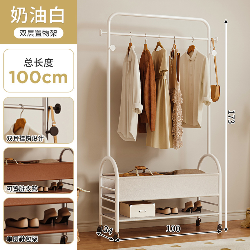 Luz de lujo perchero piso móvil multifuncional percha simple sala de estar de almacenamiento rack dormitorio percha