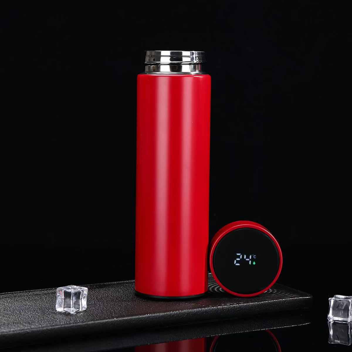 Taza de vacío inteligente Taza de agua recta de negocios de acero inoxidable 304 Pantalla de temperatura Taza de regalo publicitaria Logotipo personalizado