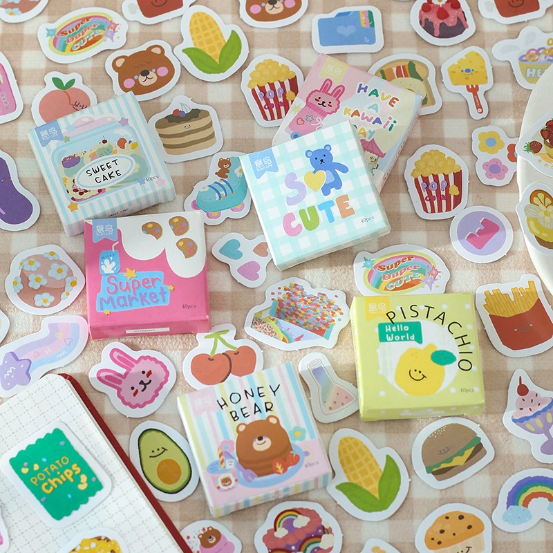 Sites Bird Sticker Graffiti World Series Creative Creative Ins Handbook Diary Material Patch 6 models
