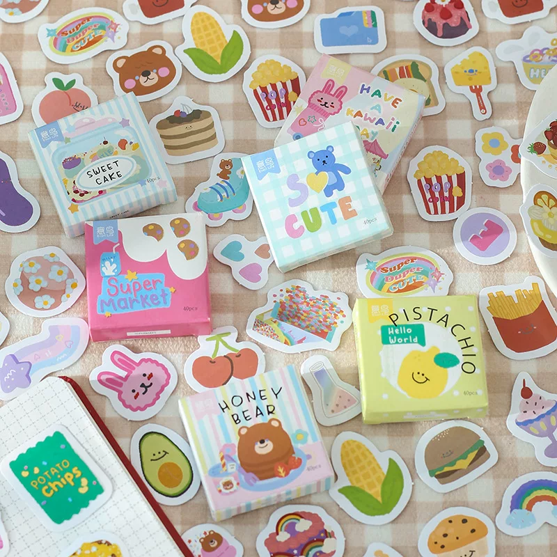 Sites Bird Sticker Graffiti World Series Creative Creative Ins Handbook Diary Material Patch 6 models