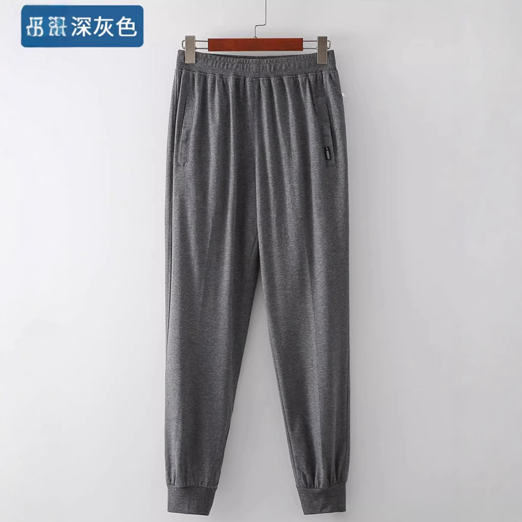 Summer Thin Dad's Sports Pants Middle-aged and Elderly Men's Pure Cotton Leg-toe Casual Pants Grandpa's Nicking Leg Pants
