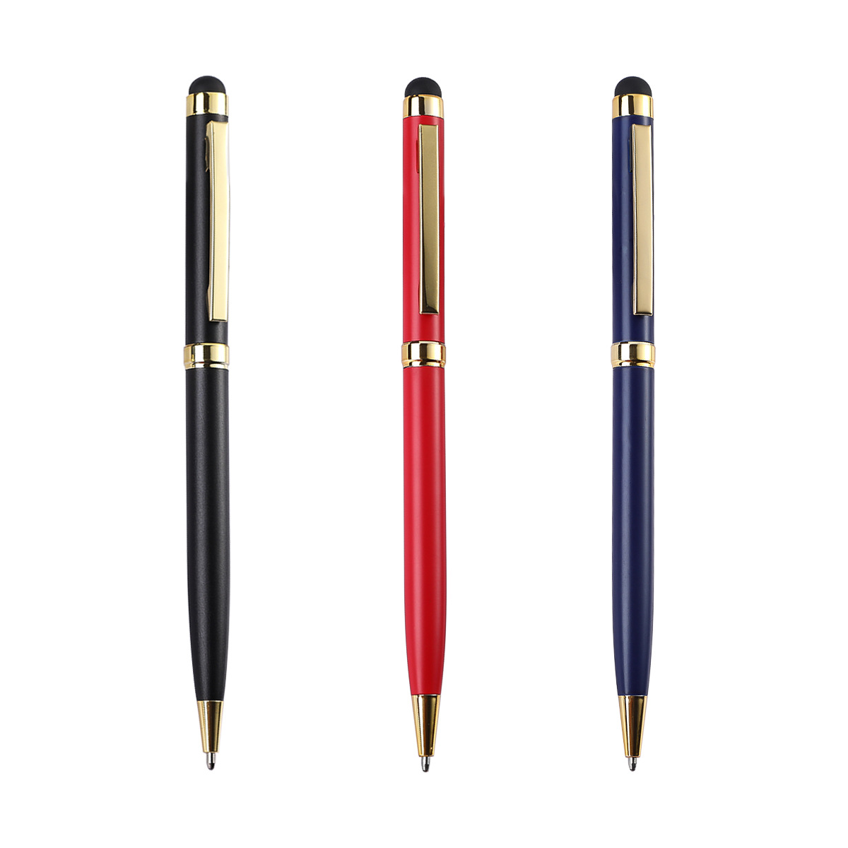 En stock Hotel bolígrafo regalo de negocios publicidad Senior pluma Impresión logotipo de gama alta Oficina pantalla táctil pluma de metal