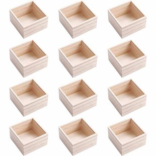Pine Wood Multifunctional Plant Potted Flower Pot Square Solid Wood Antiseptic Wood Storage Box Wholesale