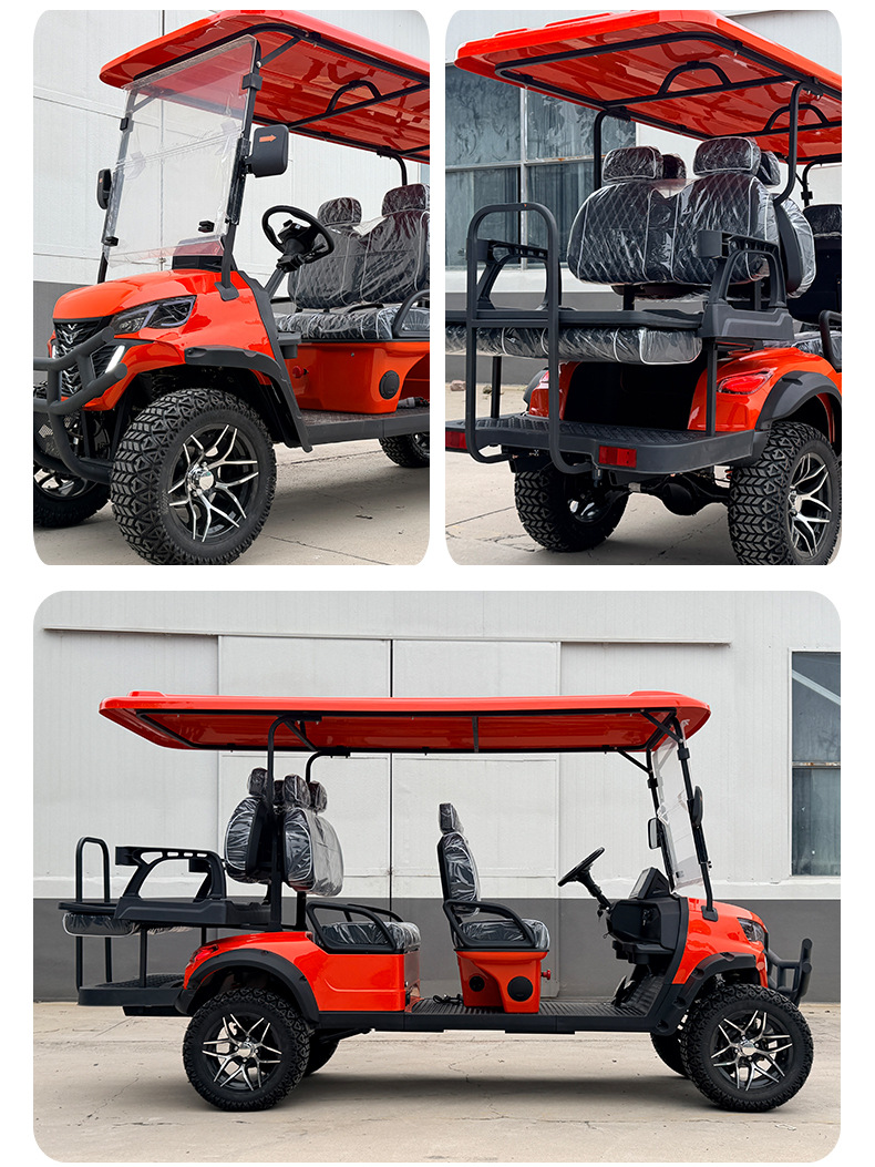 Golf Cart Scenic Campus Factory Area Shuttle Bus 4+2 6-Seater Electric Sightseeing Car Patrol Car