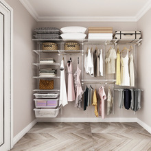 巧精灵金属衣柜衣帽间现代简约开放式DIY衣架衣橱小户型柜子收纳