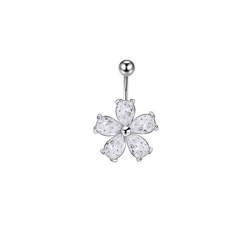 П physiological belly button piercing stainless steel with zircon, Aliexpress, ebay, Amazon