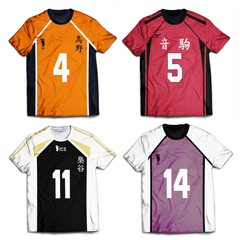 2024エビ皮クロスボーダー热い贩売アニメバレーボール少年ティーンエイジャー半袖tシャツデジタル3dデジタルプリントtシャツ