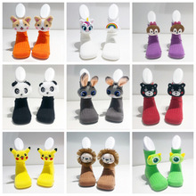 韩国春季儿童卡通公仔袜立体堆堆袜棉中筒袜童袜袜子兔子熊猫