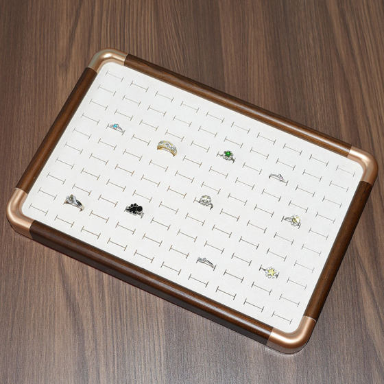 Walnut Color Watch Pallet Jewelry Storage Box Earrings Earrings Tray Desktop Jewelry Plate Handstring Necklace Box