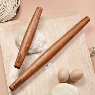 Solid Wood Rolling Pin for Home Use, Double-Ended Rolling Pin, 2023 New Model, Special Pointed Rolling Pin for Dumpling Wrappers, DIY Dough Rod