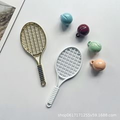 新しい合金テニスラケットアクセサリー材料 diy ブレスレットネックレス衣類ジュエリーアクセサリースポーツキーホルダー卸売