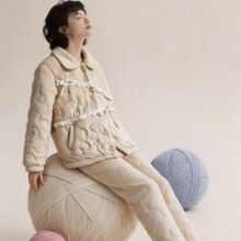 2026女士秋冬季三层加厚加绒保暖家居服套装（安）三层夹棉睡衣
