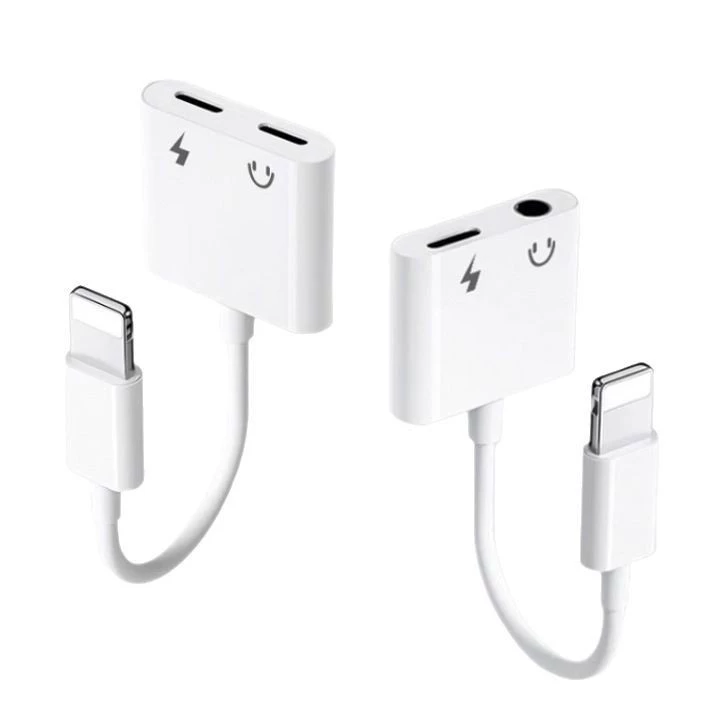 Apple, совместимый мобильный телефон, мультяшный адаптер кабель, зарядка наушников, 2 в 1