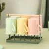 Fengdu 6 cups + green cup holder - pink