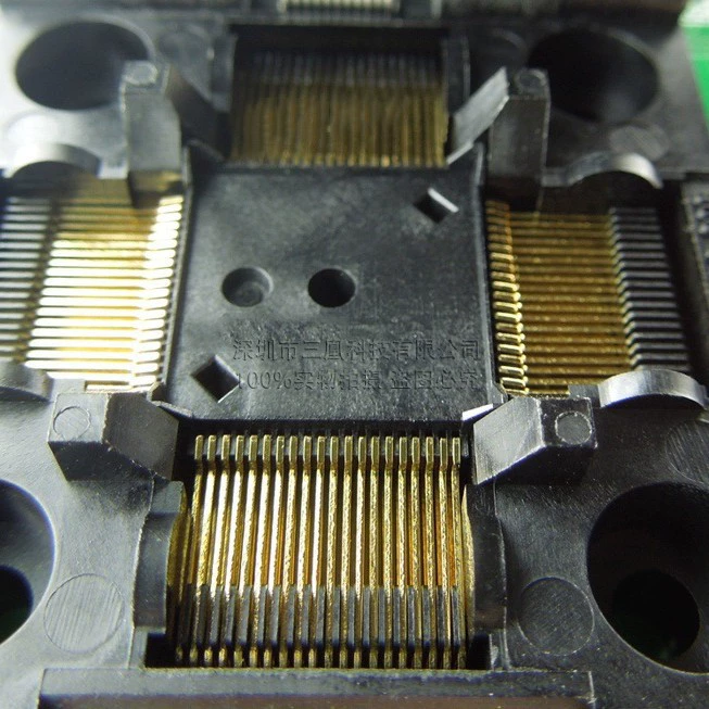 Тестовый гнездо QFP80 IC51-0804-808-14 для программирования/прошивки, шаг выводов 0,5 мм